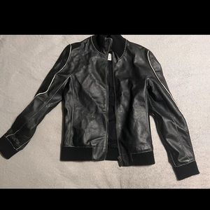 Mansion Martian Margiela Black Leather Jacket